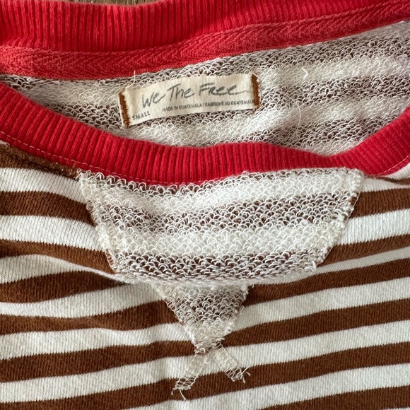 WE THE FREE Brown & Red Striped Sweatshirt - Picture 2 of 5